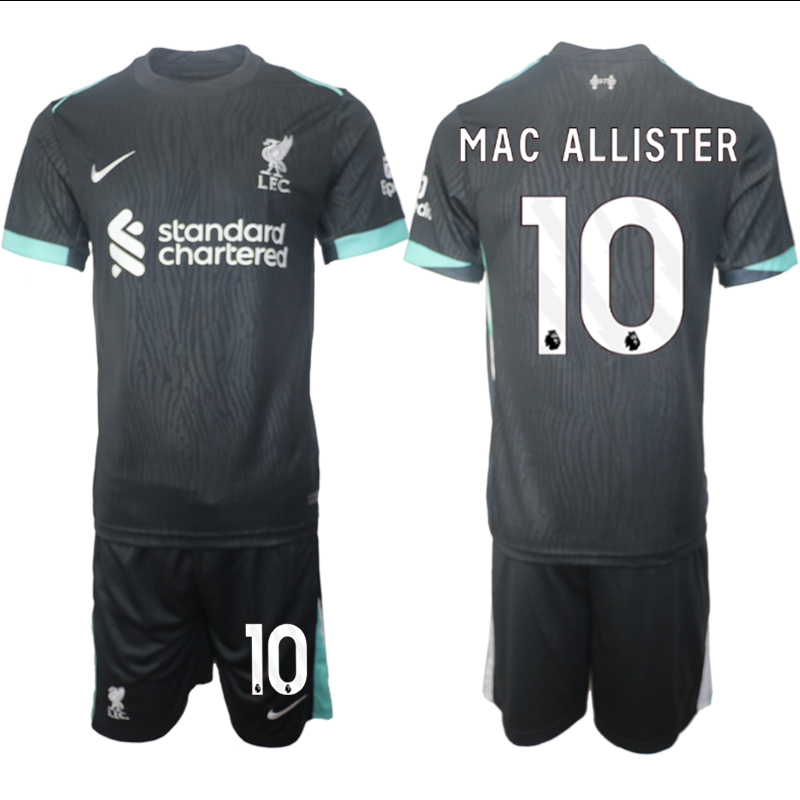 Men 2024-2025 Club Liverpool away Black #10 Soccer Jersey